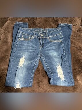 L.A Star distressed skinny jeans